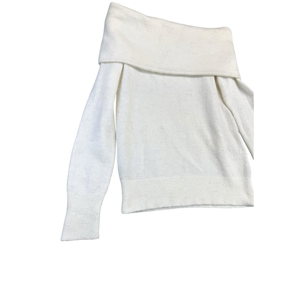 Club Monaco Charlotta Off Shoulder Sweater XS White Wool Alpaca Blend - Picture 4 of 9